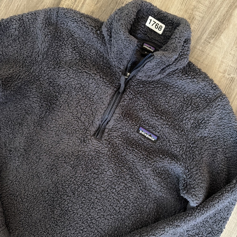 Patagonia Los Gatos Women's Dark Gray Quarter Zip Fleece Sweater Size Medium